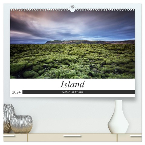 Island - Natur im Fokus (hochwertiger Premium Wandkalender 2024 DIN A2 quer), Kunstdruck in Hochglanz - Dieter Weck