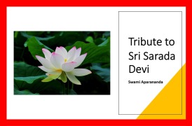 Cover-Bild zum Titel 'Tribute to Sri Sarada Devi' von 'Swami Aparananda'