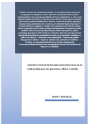 Cover-Bild zum Titel 'GESTION COURANTE DES ORGANISATIONS LOCALES' von 'Daniel Ushindi Kaparali, Daniel U. Kaparali'