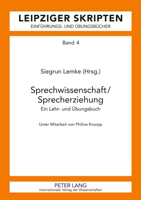 Sprechwissenschaft/Sprecherziehung - 