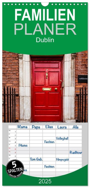 Familienplaner 2025 - Dublin mit 5 Spalten (Wandkalender, 21 x 45 cm) CALVENDO - Markus Pavlowsky