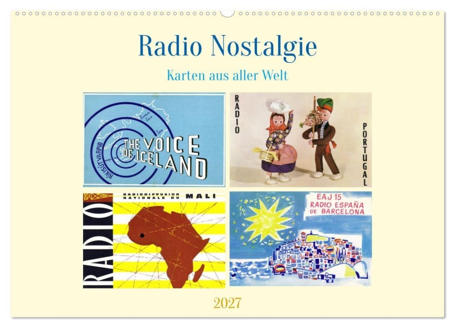 Radio Nostalgie Karten aus aller Welt (Wandkalender 2027 DIN A2 quer), CALVENDO Monatskalender - Henning von Löwis of Menar