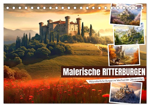 Malerische Ritterburgen (Tischkalender 2024 DIN A5 quer), CALVENDO Monatskalender - Sabine Löwer