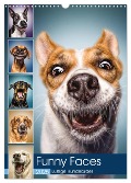 Funny Faces - Lustige Hundebilder (Wandkalender 2025 DIN A3 hoch), CALVENDO Monatskalender - Manuela Und Stefan Kulpa
