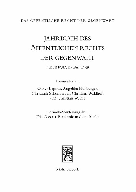 Jahrbuch des öffentlichen Rechts der Gegenwart. Neue Folge - 