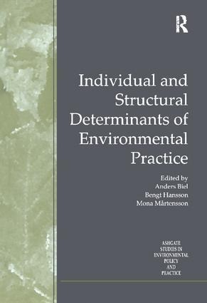 Individual and Structural Determinants of Environmental Practice - Bengt Hansson