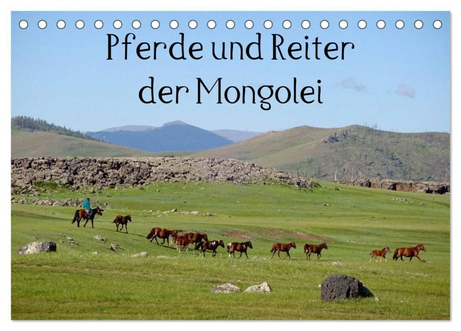 Pferde und Reiter der Mongolei (Tischkalender 2026 DIN A5 quer), CALVENDO Monatskalender - Pu Sys
