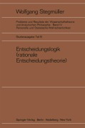 Cover-Bild zum Titel 'Entscheidungslogik' von 'Wolfgang Stegmüller'