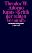 Cover-Bild zum Titel 'Kants »Kritik der reinen Vernunft« (1959) Band 4' von 'Theodor W. Adorno'