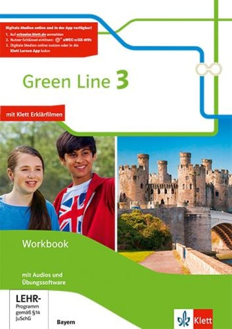 Green Line 3. Workbook mit Audios und Übungssoftware 7. Klasse. Ausgabe Bayern - 