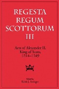 Cover-Bild zum Titel 'Acts of Alexander II, King of Scots, 1214-1249' von ''