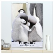 Cover-Bild zum Titel 'Pinguine. Familienglück im Eis (hochwertiger Premium Wandkalender 2026 DIN A2 hoch), Kunstdruck in Hochglanz' von 'Elisabeth Stanzer'