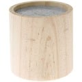 Holz Kerzenhalter rund, Ø 8,5 cm, H 8,5 cm, für Kerzen Ø 7 cm - 