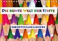 Cover-Bild zum Titel 'Die bunte Welt der Stifte - Geburtstagskalender (Tischkalender immerwährend DIN A5 quer)' von 'D. E. T. Photo Impressions'