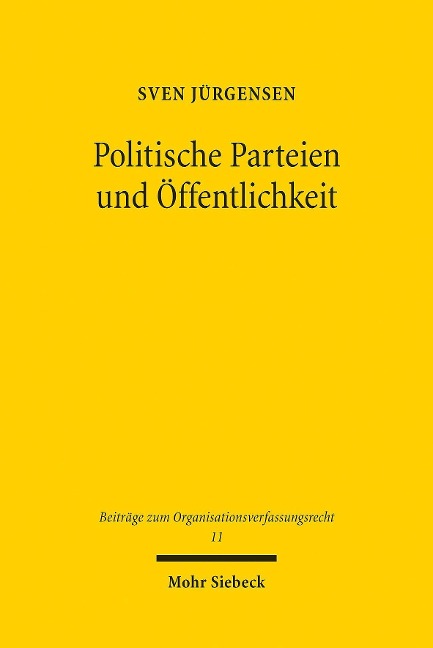Politische Parteien und Öffentlichkeit - Sven Jürgensen