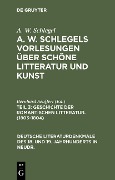Cover-Bild zum Titel 'Geschichte der Romantischen Litteratur. (1803-1804)' von 'A. W. Schlegel'