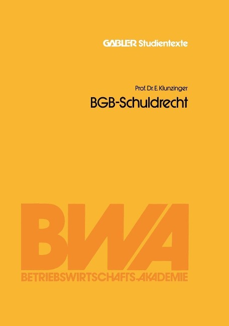BGB-Schuldrecht - Eugen Klunzinger