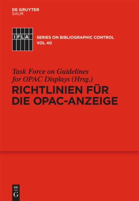 Richtlinien für die OPAC-Anzeige - 