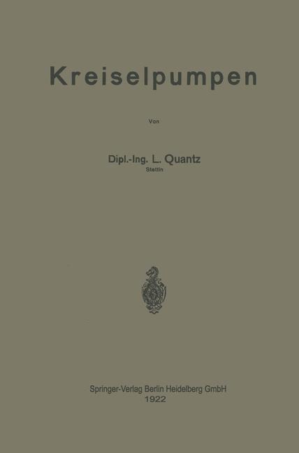 Kreiselpumpen - Ludwig Quantz