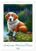 Liebenswerte Hunde und Katzen (Wandkalender 2024 DIN A4 hoch), CALVENDO Monatskalender - Angelika Beuck