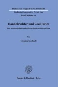 Cover-Bild zum Titel 'Handelsrichter und Civil Juries' von 'Giorgina Kandalaft'