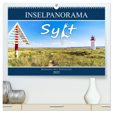 SYLT Inselpanorama (hochwertiger Premium Wandkalender 2025 DIN A2 quer), Kunstdruck in Hochglanz - Andrea Dreegmeyer