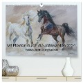 Mit Pferden durch die Jahreszeiten - Pferdebilder in Öl und Aquarell (hochwertiger Premium Wandkalender 2024 DIN A2 quer), Kunstdruck in Hochglanz - Zenon Aniszewski