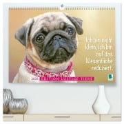 Cover-Bild zum Titel 'Der Mops: Nicht klein, sondern aufs Wesentliche reduziert. (hochwertiger Premium Wandkalender 2026 DIN A2 quer), Kunstdruck in Hochglanz' von 'Calvendo Calvendo'