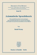 Cover-Bild zum Titel 'Axiomatische Sprachtheorie.' von 'Rudolf Kamp'