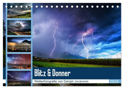 Blitz & Donner (Tischkalender 2024 DIN A5 quer), CALVENDO Monatskalender - Danijel Jovanovic