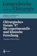 Cover-Bild zum Titel 'Chirurgisches Forum '97 für experimentelle und klinische Forschung' von ''