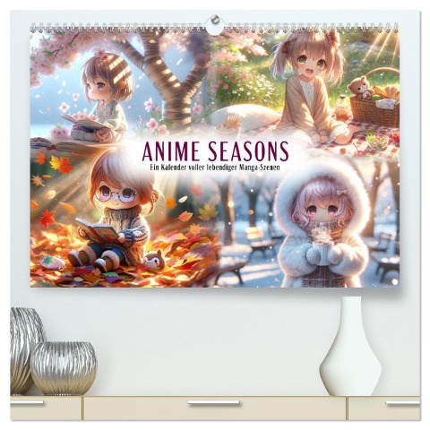 Anime Seasons: Ein Kalender voller lebendiger Manga-Szenen (hochwertiger Premium Wandkalender 2025 DIN A2 quer), Kunstdruck in Hochglanz - Artefacti Artefacti