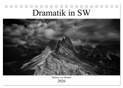 Cover-Bild zum Titel 'Dramatik in SW (Tischkalender 2026 DIN A5 quer), CALVENDO Monatskalender' von 'Markus van Hauten'