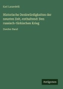 Cover-Bild zum Titel 'Historische Denkwürdigkeiten der neusten Zeit, enthaltend: Den russisch-türkischen Krieg' von 'Karl Lanzedelli'
