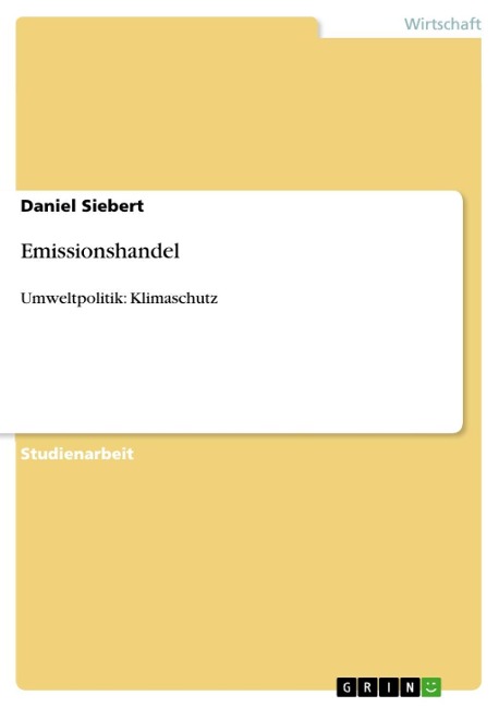 Emissionshandel - Daniel Siebert