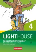 Cover-Bild zum Titel 'English G LIGHTHOUSE 04: 8. Schuljahr. Klassenarbeitstrainer mit Lösungen und Audios online' von 'Bärbel Schweitzer'