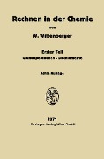 Cover-Bild zum Titel 'Rechnen in der Chemie' von 'Walter Wittenberger'