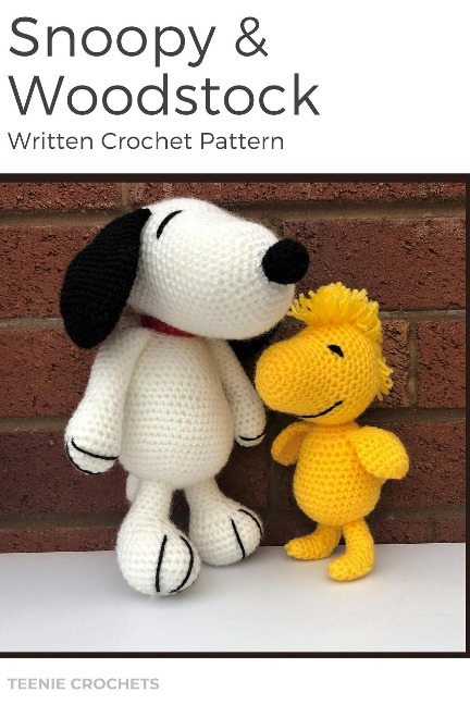 Snoopy and Woodstock - Written Crochet Pattern - Teenie Crochets