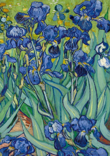 Notizbuch A4 blanko Hardcover - Motiv "Schwertlilien" (Irises) Vincent van Gogh - 100 Seiten - FSC Papier - Notizbuch A4, Notebook A4