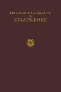 Cover-Bild zum Titel 'Kritische Darstellung der Staatslehre' von 'H. Krabbe'