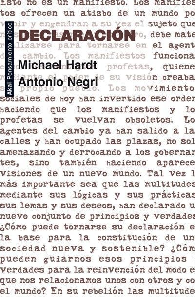 Declaración - Antonio Negri, Michael Hardt