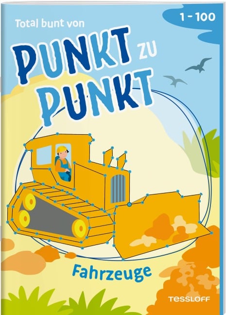 Total bunt von Punkt zu Punkt. Fahrzeuge. Von 1 bis 100 - 