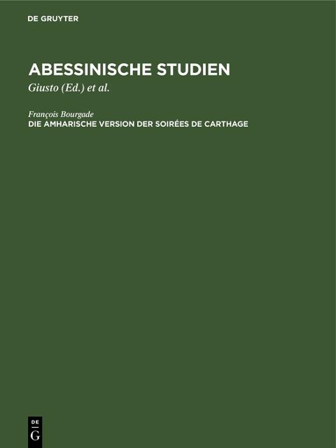 Die amharische Version der Soirées de Carthage - François Bourgade