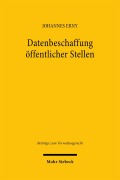 Cover-Bild zum Titel 'Datenbeschaffung öffentlicher Stellen' von 'Johannes Erny'