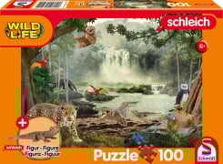 Cover-Bild zum Titel 'Wild Life, Im Regenwald, 100 Teile, mit Add-on (eine Original Figur Krokodiljunges)' von ''