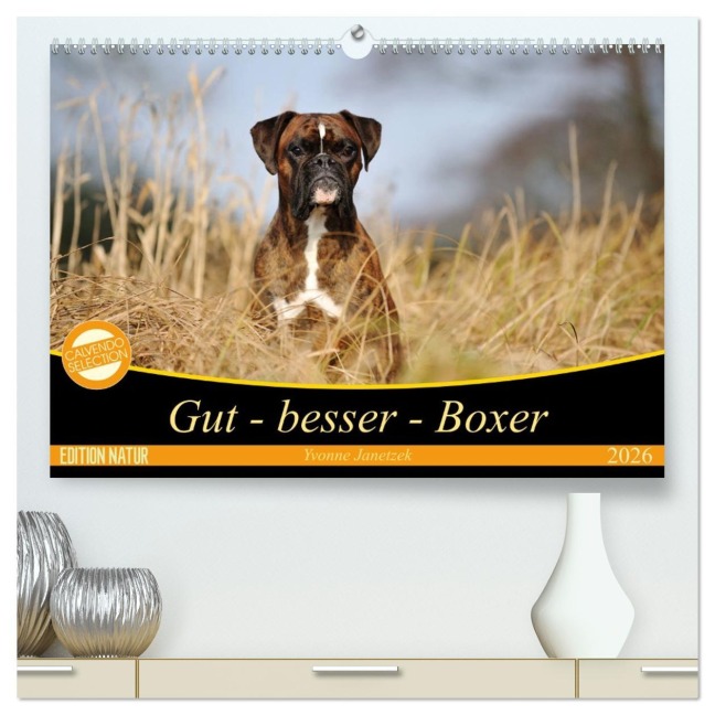 Gut - besser - Boxer (hochwertiger Premium Wandkalender 2026 DIN A2 quer), Kunstdruck in Hochglanz - Yvonne Janetzek