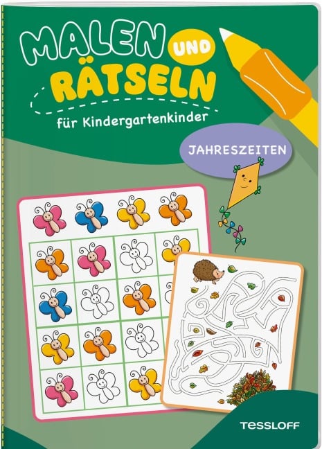 Malen und Rätseln für Kindergartenkinder. Jahreszeiten - 