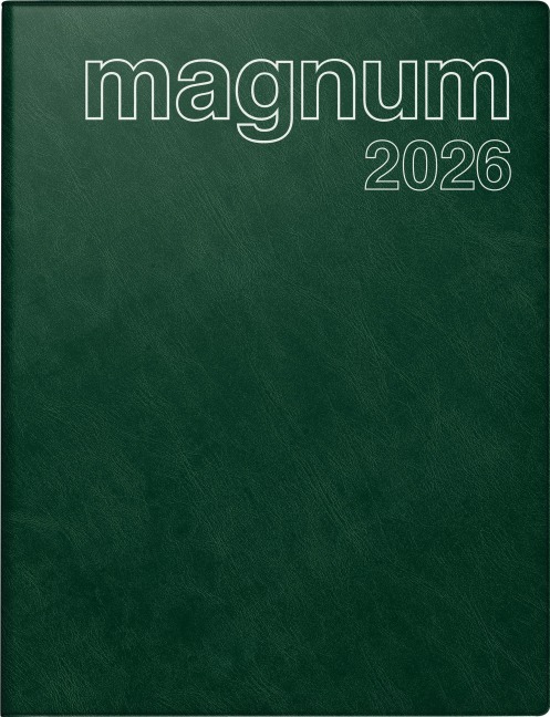 rido/idé 7027042586 | Buchkalender Mod. magnum 2026 | 183×240 mm, Kunststoff, dunkelgrün - 