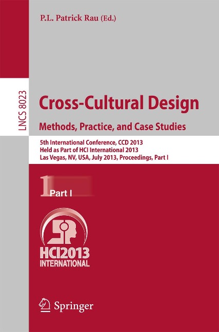 Cross-Cultural Design. Methods, Practice, and Case Studies - 