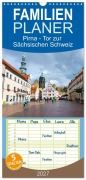 Cover-Bild zum Titel 'Familienplaner 2027 - Pirna - Tor zur Sächsischen Schweiz mit 5 Spalten (Wandkalender, 21 x 45 cm) CALVENDO' von 'Gisela Kruse'